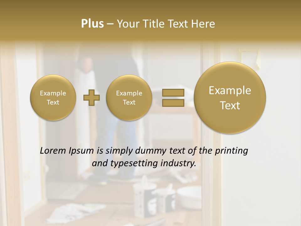 A Man Standing In A Room With Tools On The Floor PowerPoint Template