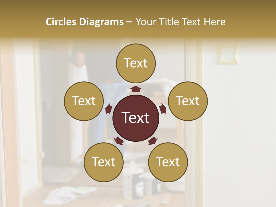 A Man Standing In A Room With Tools On The Floor PowerPoint Template