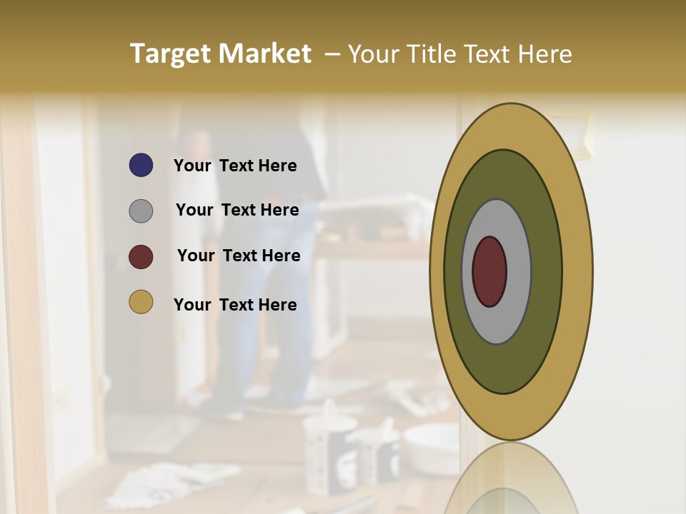 A Man Standing In A Room With Tools On The Floor PowerPoint Template