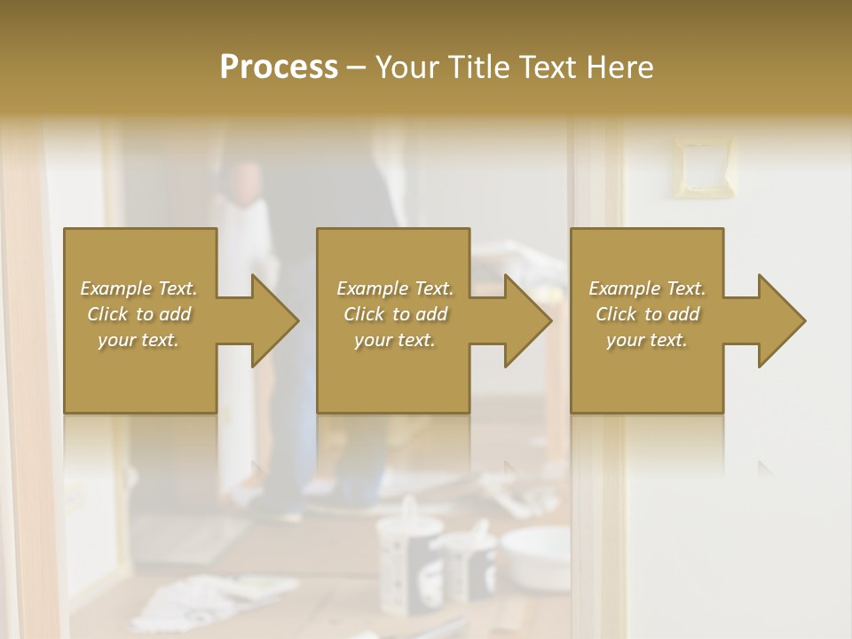 A Man Standing In A Room With Tools On The Floor PowerPoint Template