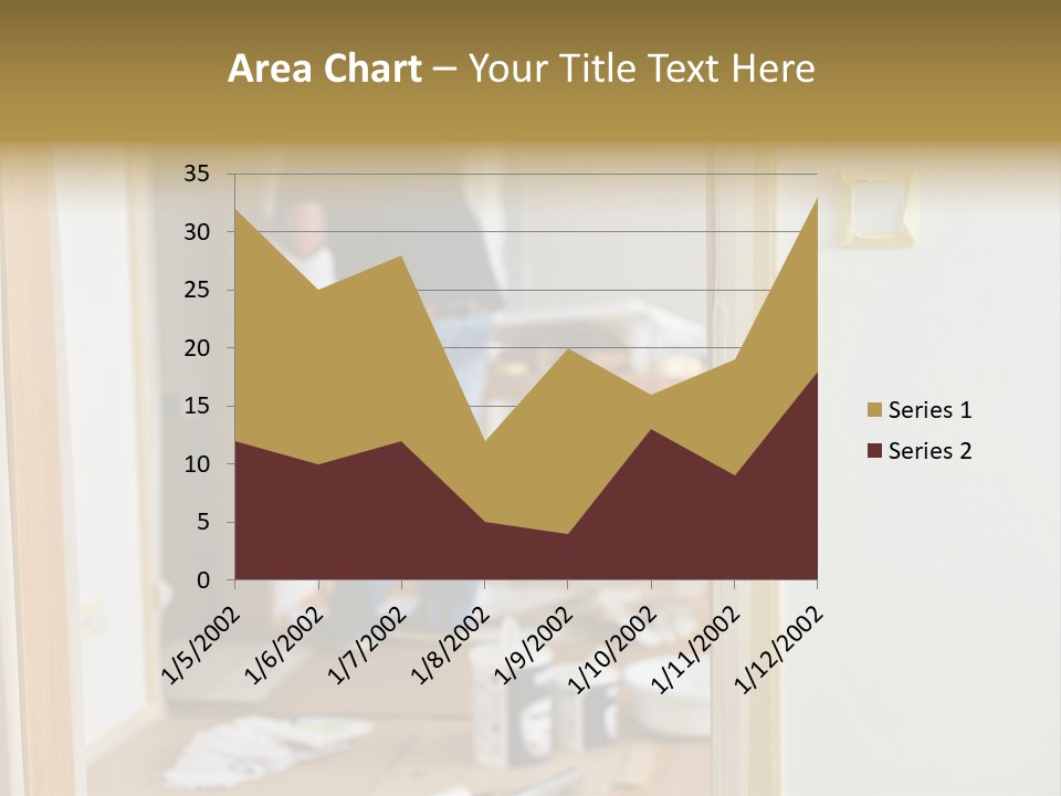 A Man Standing In A Room With Tools On The Floor PowerPoint Template
