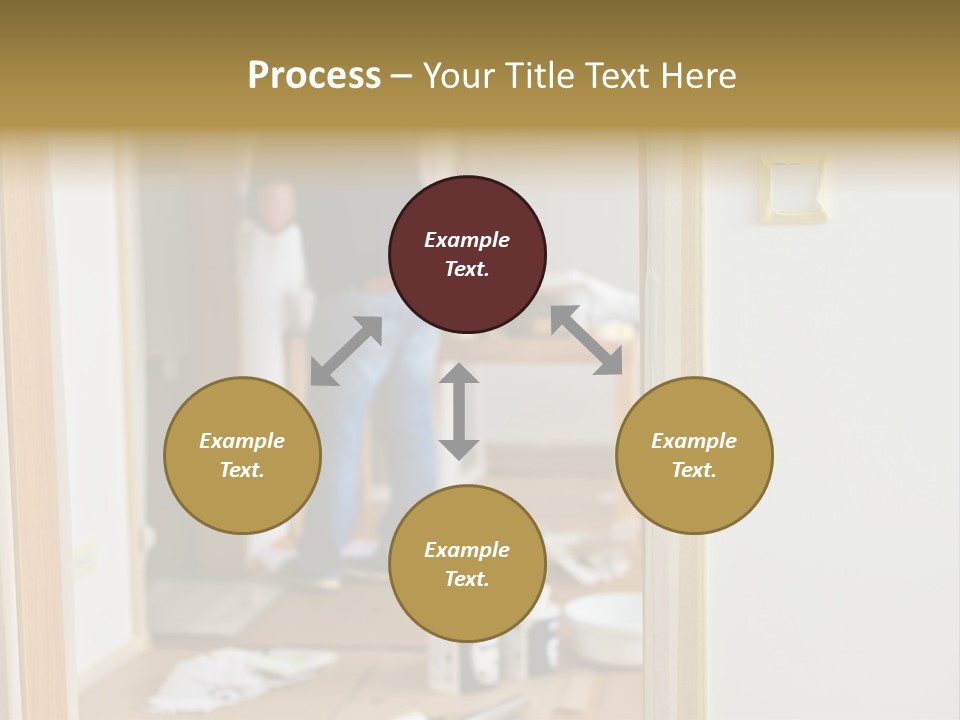 A Man Standing In A Room With Tools On The Floor PowerPoint Template