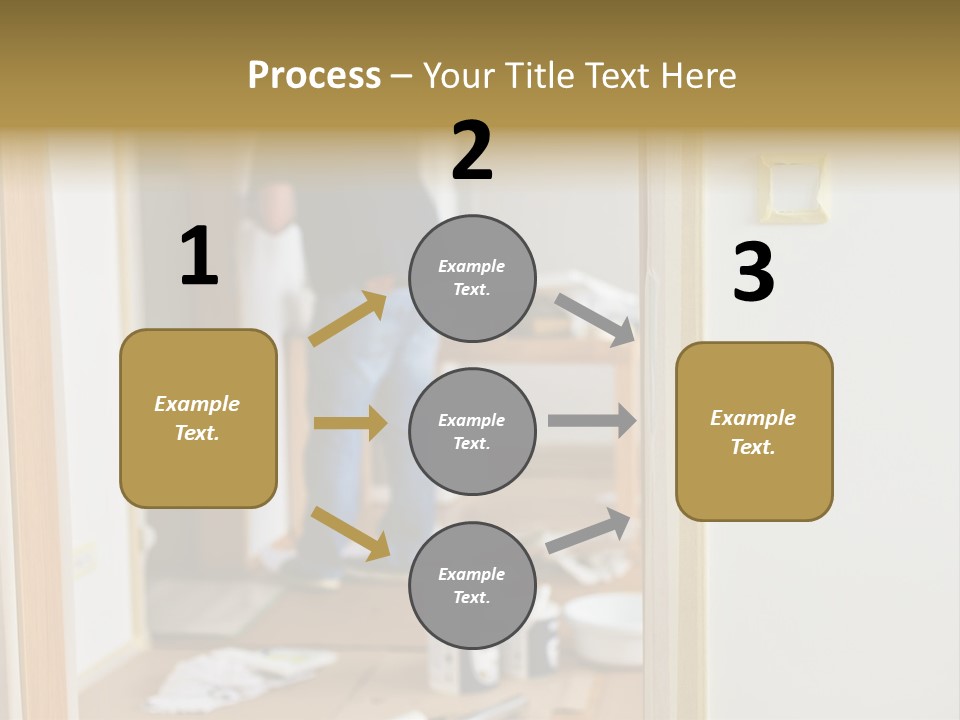 A Man Standing In A Room With Tools On The Floor PowerPoint Template