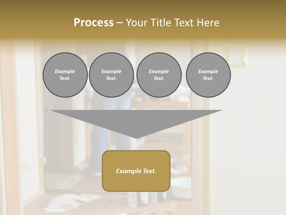 A Man Standing In A Room With Tools On The Floor PowerPoint Template