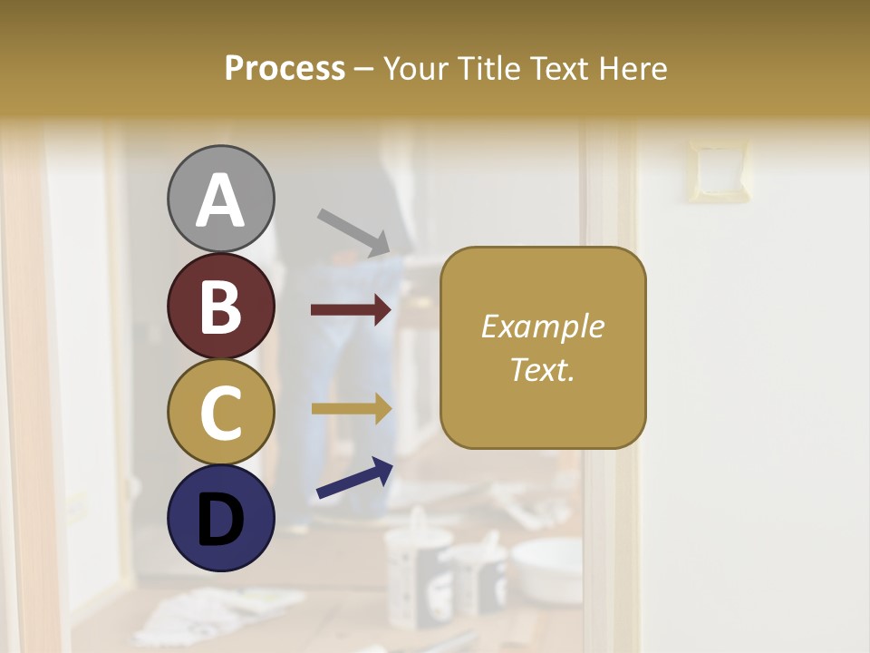 A Man Standing In A Room With Tools On The Floor PowerPoint Template