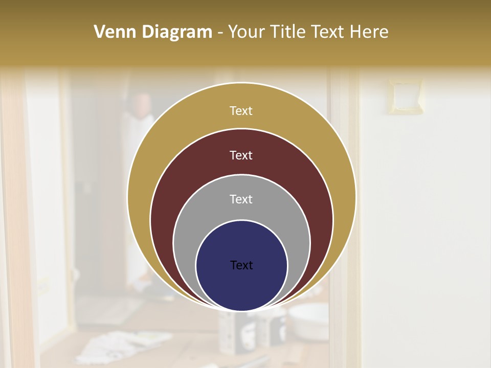 A Man Standing In A Room With Tools On The Floor PowerPoint Template