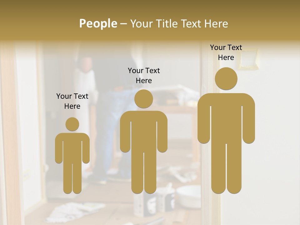 A Man Standing In A Room With Tools On The Floor PowerPoint Template