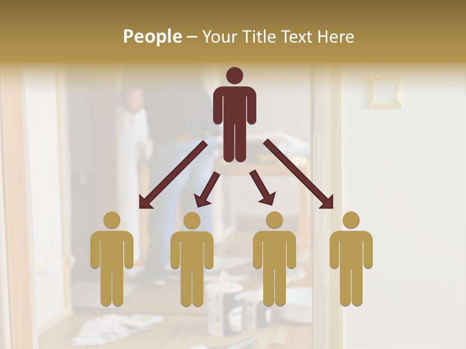 A Man Standing In A Room With Tools On The Floor PowerPoint Template