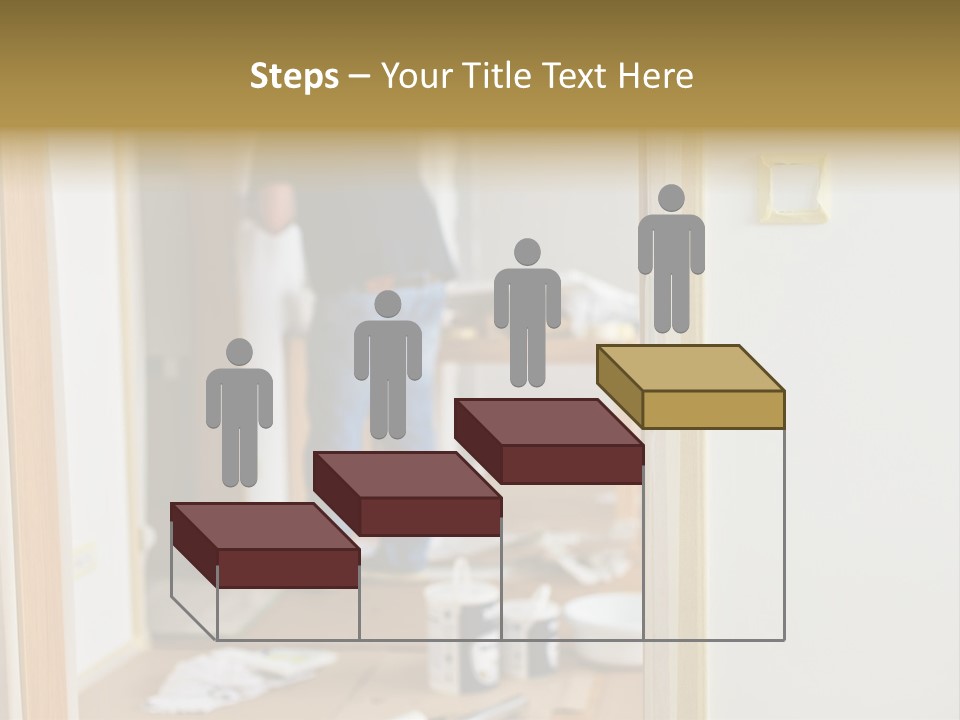 A Man Standing In A Room With Tools On The Floor PowerPoint Template