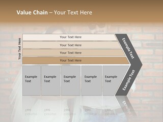 A Man And A Woman Standing Next To Each Other In Front Of A Brick Wall PowerPoint Template