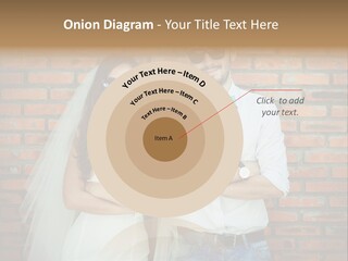 A Man And A Woman Standing Next To Each Other In Front Of A Brick Wall PowerPoint Template