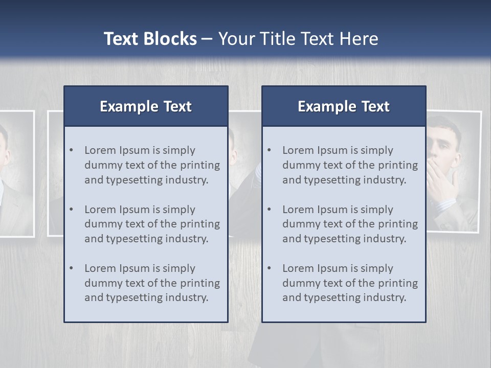 A Man In A Suit Is Holding His Hand Up To His Face PowerPoint Template