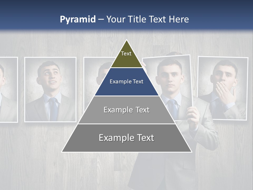 A Man In A Suit Is Holding His Hand Up To His Face PowerPoint Template