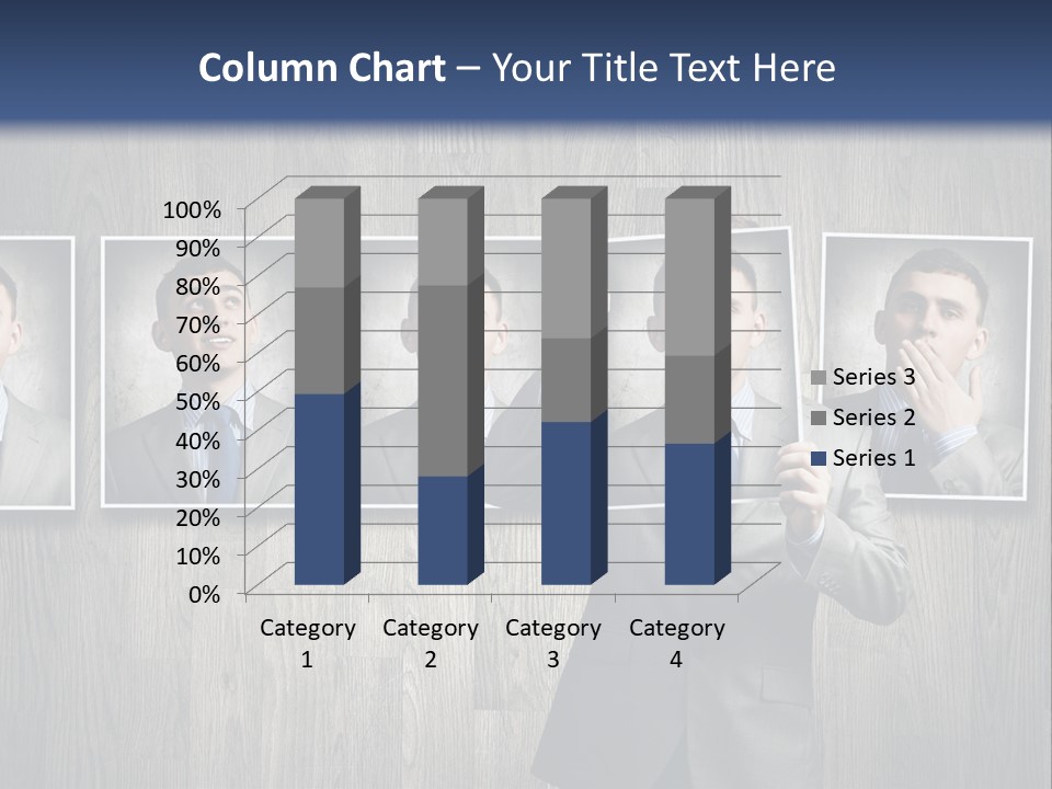 A Man In A Suit Is Holding His Hand Up To His Face PowerPoint Template