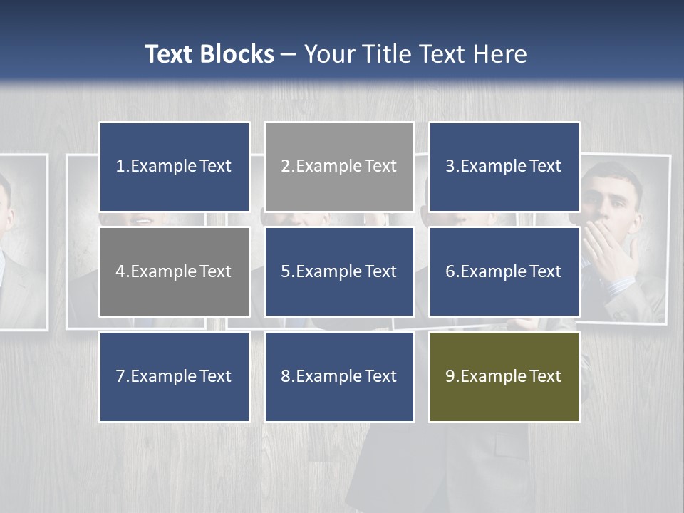 A Man In A Suit Is Holding His Hand Up To His Face PowerPoint Template