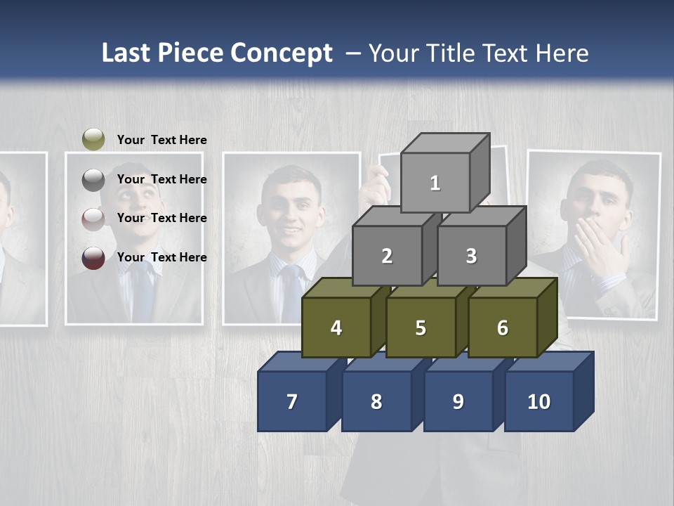 A Man In A Suit Is Holding His Hand Up To His Face PowerPoint Template