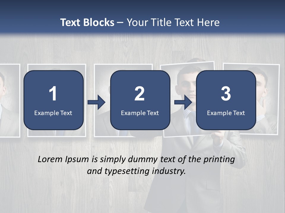 A Man In A Suit Is Holding His Hand Up To His Face PowerPoint Template