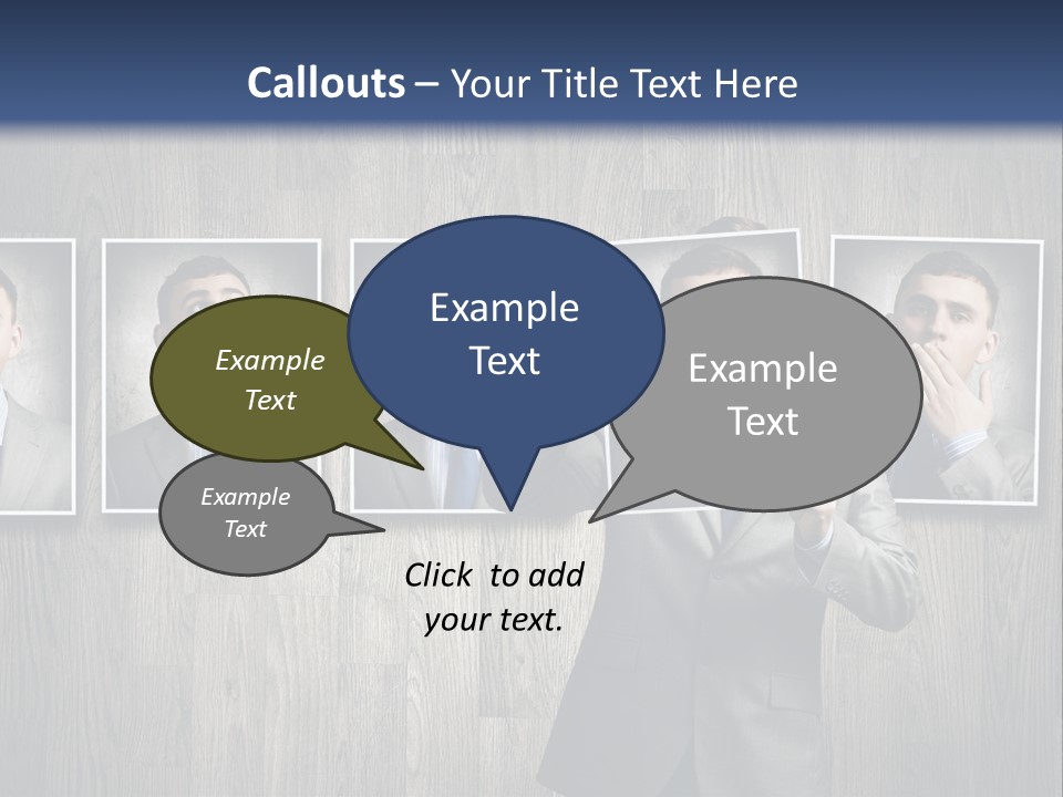 A Man In A Suit Is Holding His Hand Up To His Face PowerPoint Template