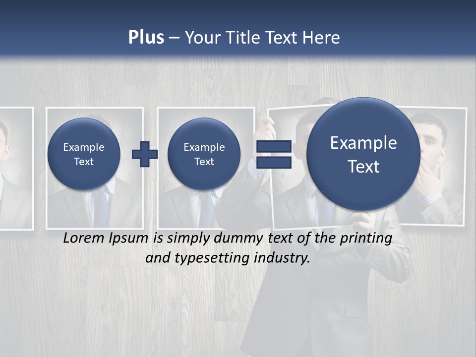 A Man In A Suit Is Holding His Hand Up To His Face PowerPoint Template