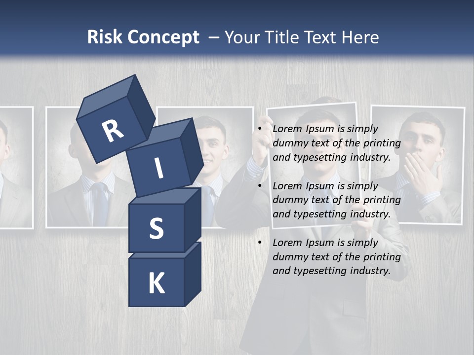 A Man In A Suit Is Holding His Hand Up To His Face PowerPoint Template