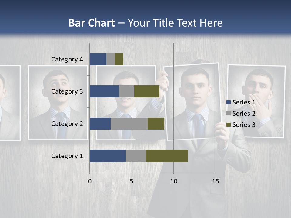 A Man In A Suit Is Holding His Hand Up To His Face PowerPoint Template