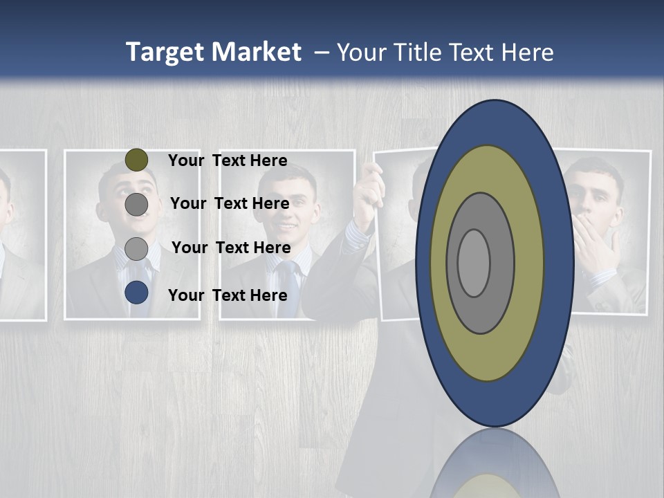 A Man In A Suit Is Holding His Hand Up To His Face PowerPoint Template