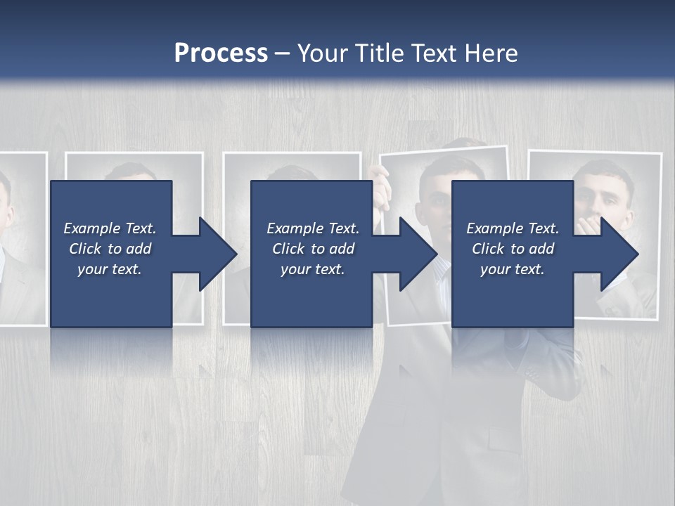 A Man In A Suit Is Holding His Hand Up To His Face PowerPoint Template