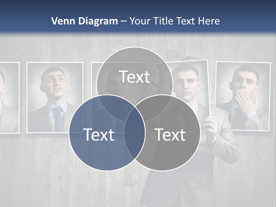 A Man In A Suit Is Holding His Hand Up To His Face PowerPoint Template