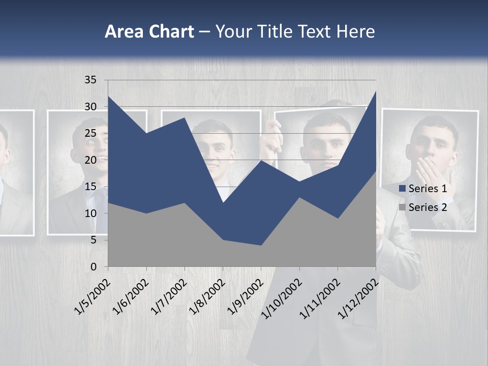 A Man In A Suit Is Holding His Hand Up To His Face PowerPoint Template
