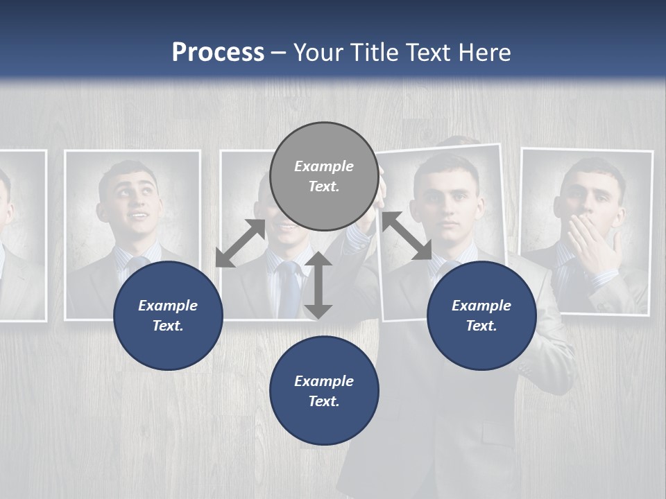 A Man In A Suit Is Holding His Hand Up To His Face PowerPoint Template