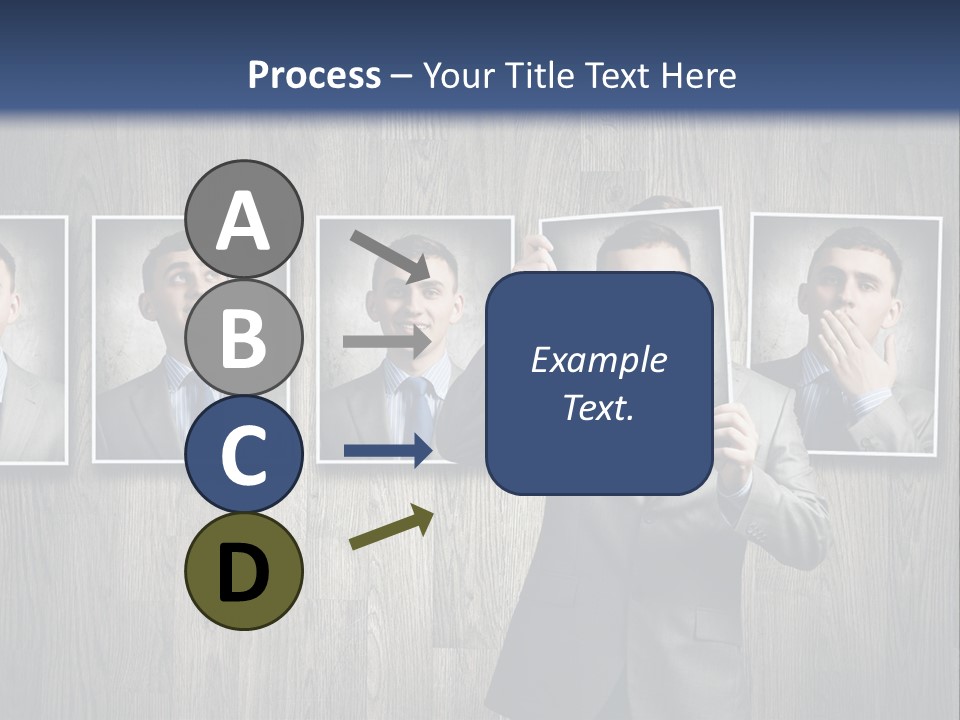 A Man In A Suit Is Holding His Hand Up To His Face PowerPoint Template