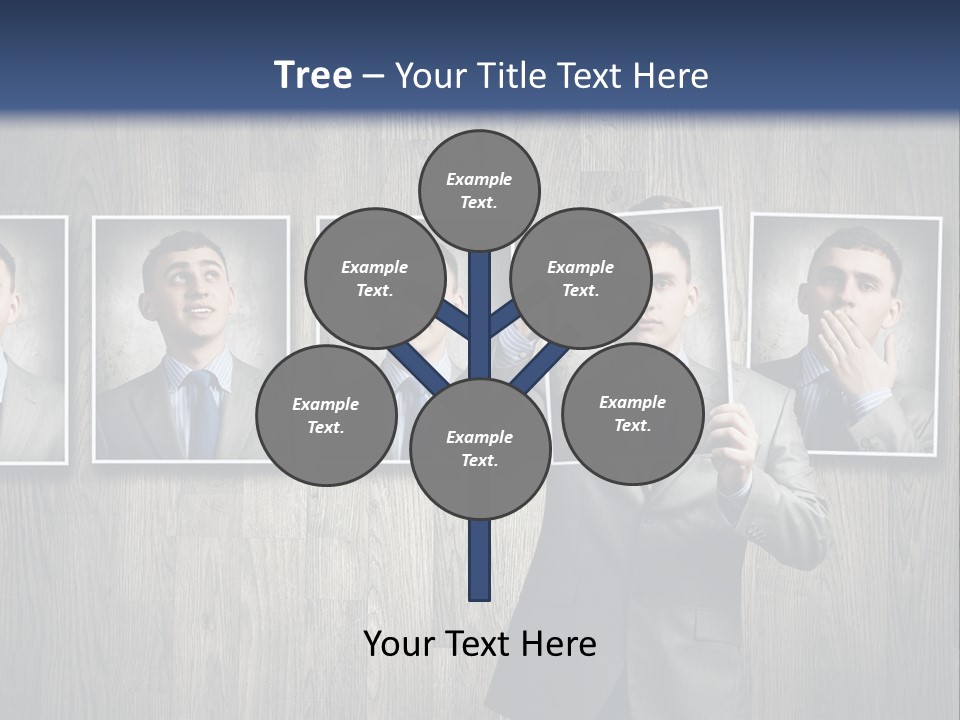 A Man In A Suit Is Holding His Hand Up To His Face PowerPoint Template