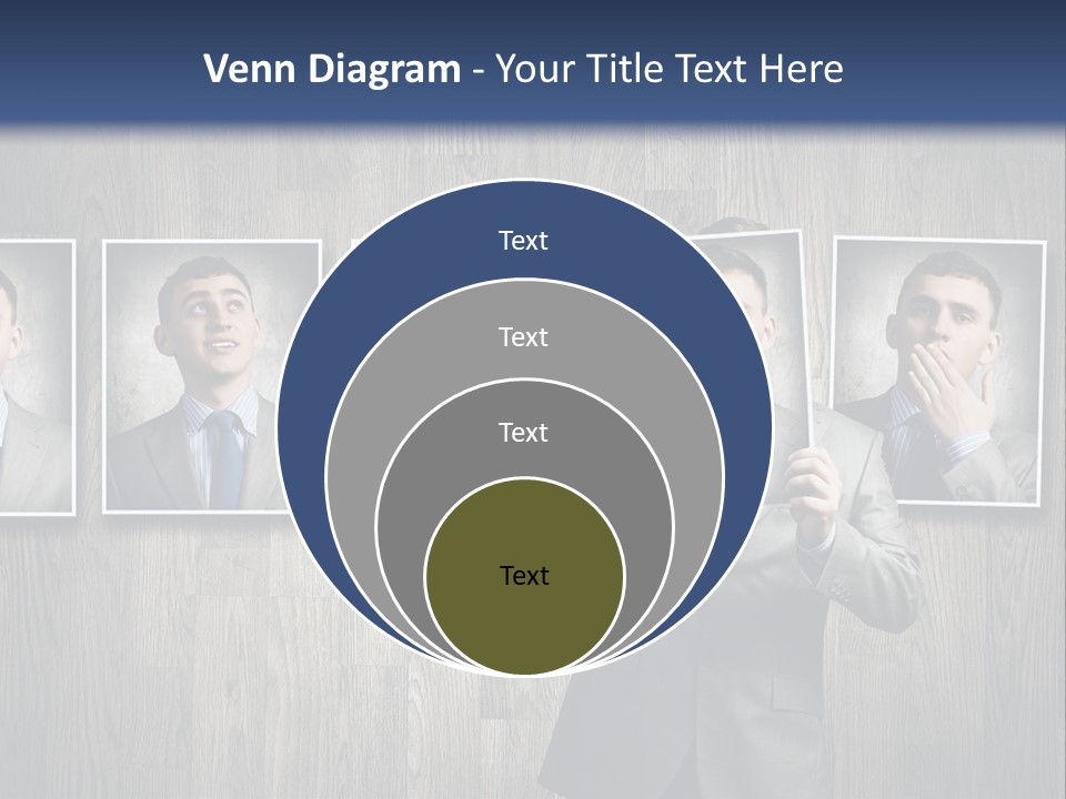 A Man In A Suit Is Holding His Hand Up To His Face PowerPoint Template
