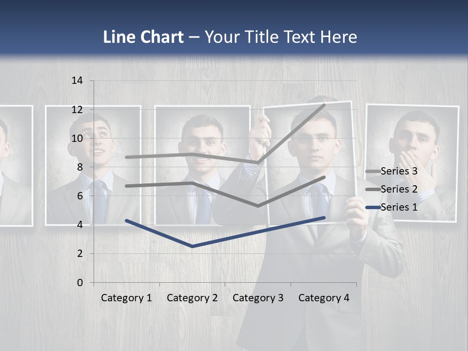 A Man In A Suit Is Holding His Hand Up To His Face PowerPoint Template