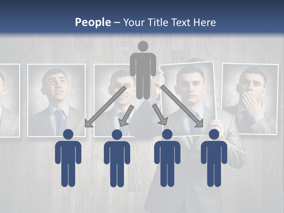 A Man In A Suit Is Holding His Hand Up To His Face PowerPoint Template