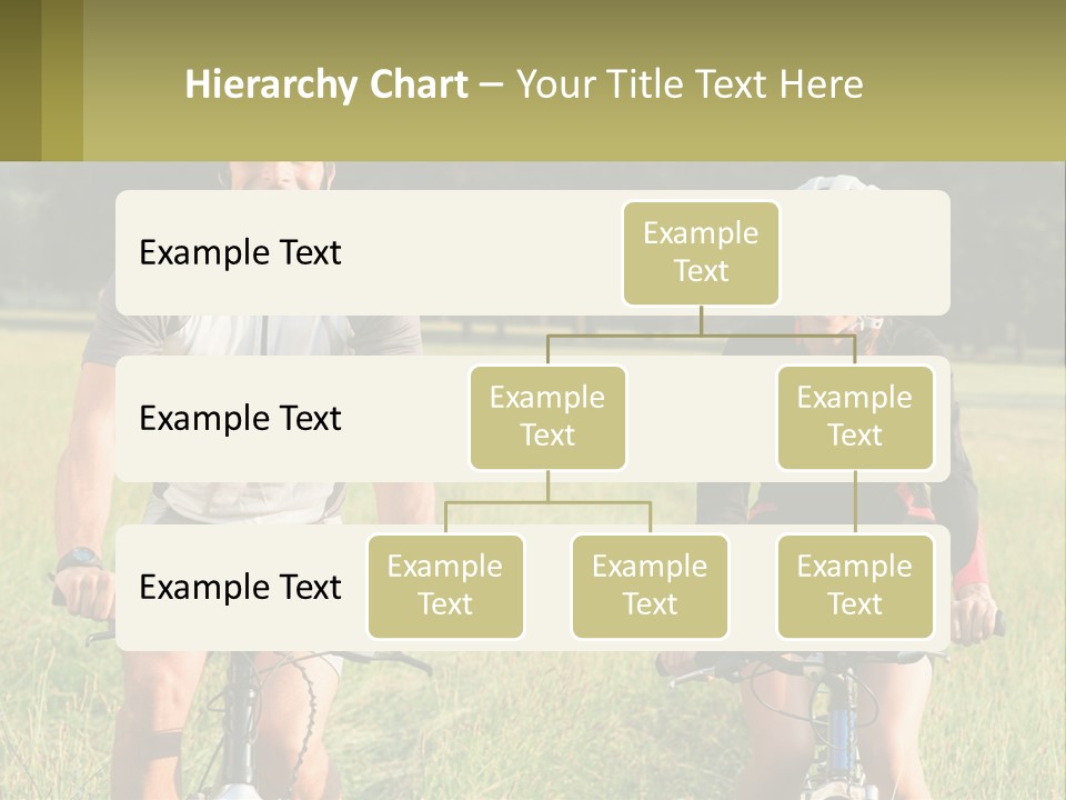 A Man And A Woman Riding Bikes In A Field PowerPoint Template