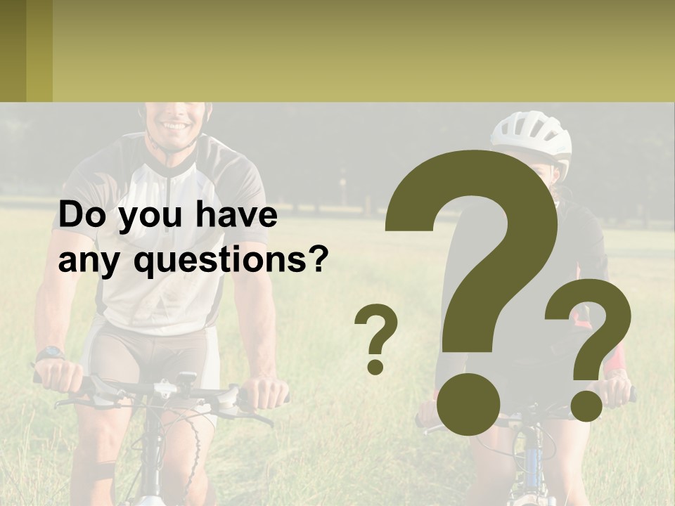 A Man And A Woman Riding Bikes In A Field PowerPoint Template