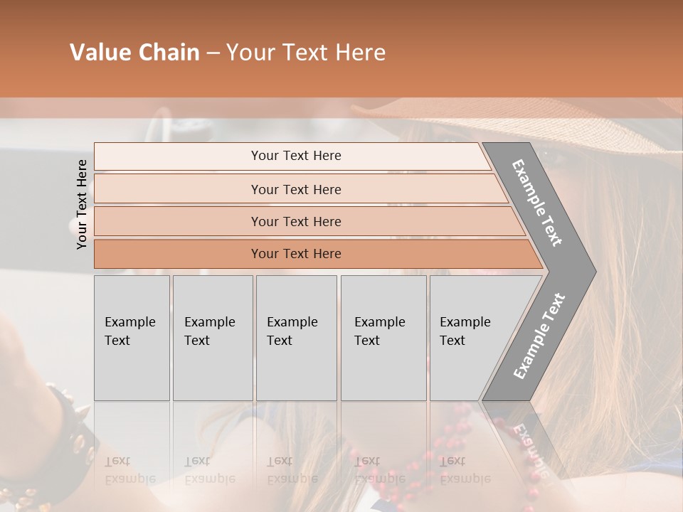 A Woman Taking A Picture With Her Cell Phone PowerPoint Template