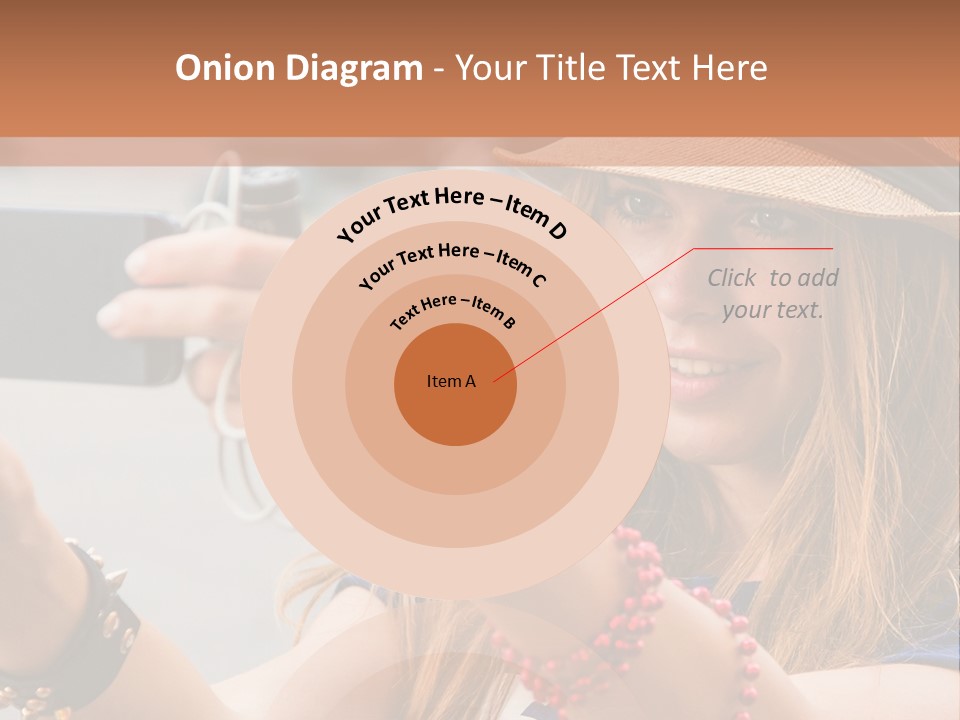 A Woman Taking A Picture With Her Cell Phone PowerPoint Template