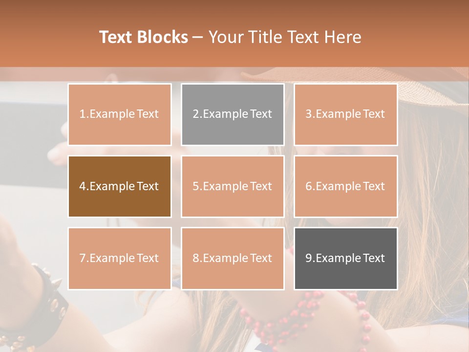 A Woman Taking A Picture With Her Cell Phone PowerPoint Template