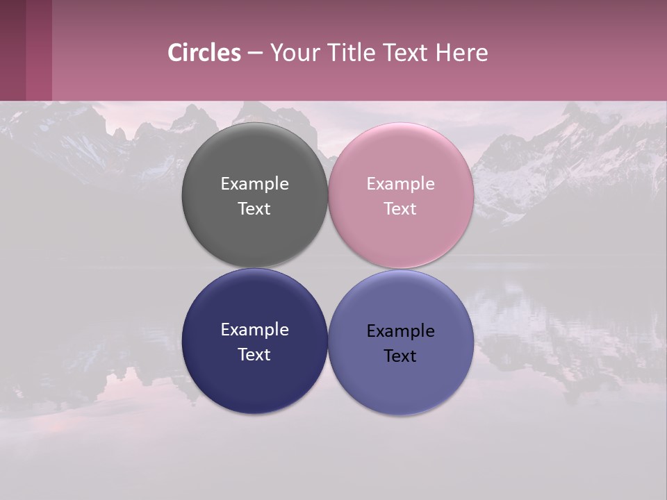 A Mountain Range Is Reflected In The Water Of A Lake PowerPoint Template