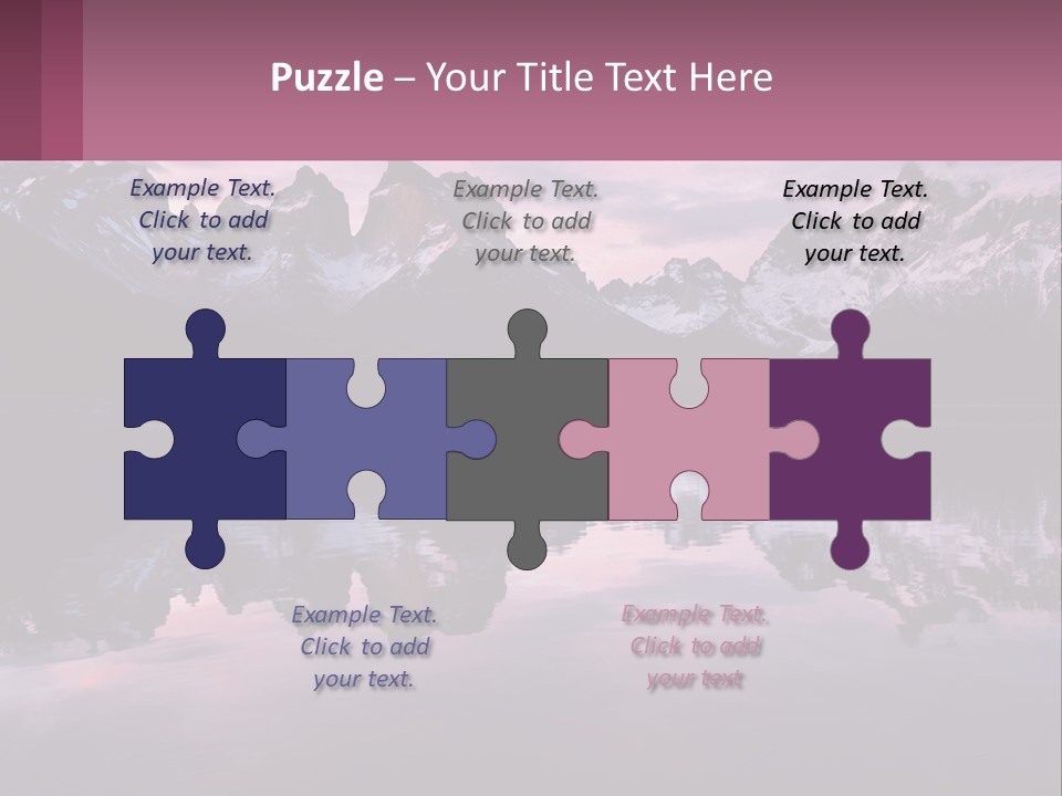 A Mountain Range Is Reflected In The Water Of A Lake PowerPoint Template