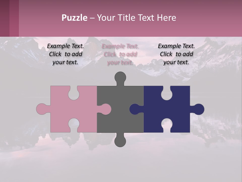 A Mountain Range Is Reflected In The Water Of A Lake PowerPoint Template