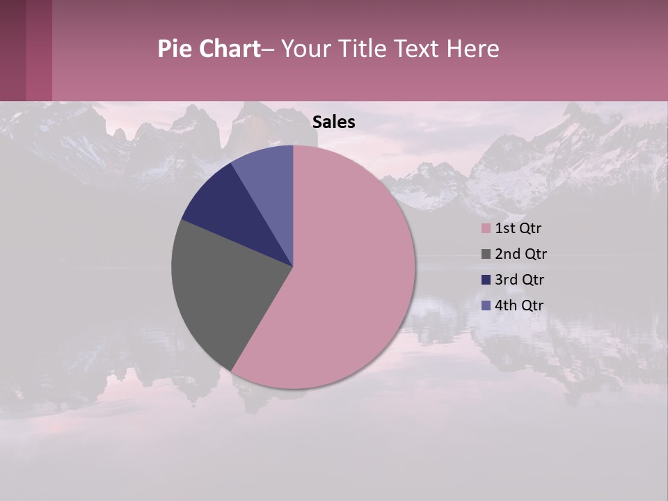 A Mountain Range Is Reflected In The Water Of A Lake PowerPoint Template