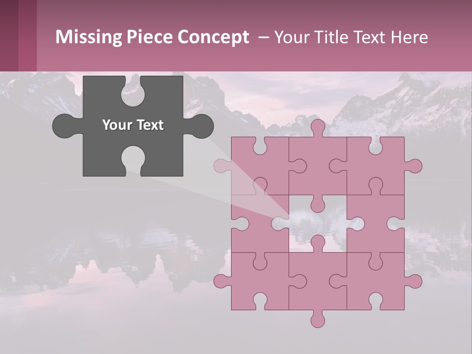 A Mountain Range Is Reflected In The Water Of A Lake PowerPoint Template