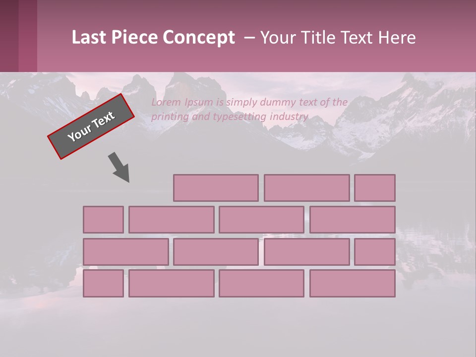 A Mountain Range Is Reflected In The Water Of A Lake PowerPoint Template