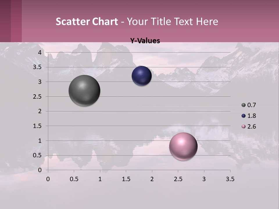 A Mountain Range Is Reflected In The Water Of A Lake PowerPoint Template