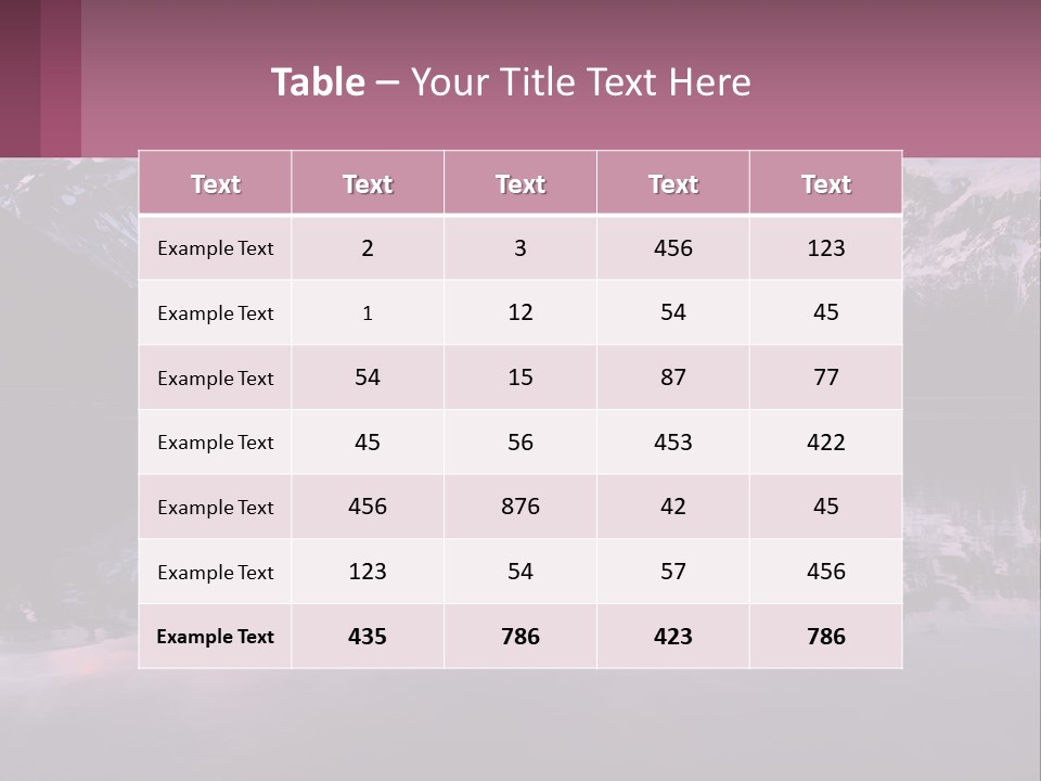 A Mountain Range Is Reflected In The Water Of A Lake PowerPoint Template