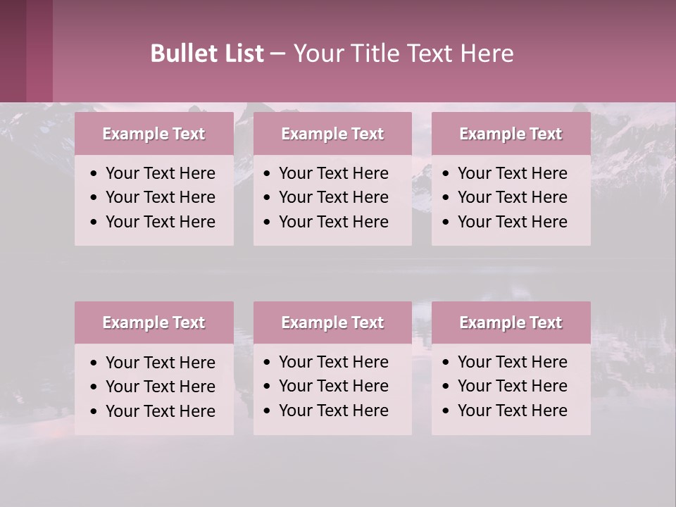 A Mountain Range Is Reflected In The Water Of A Lake PowerPoint Template