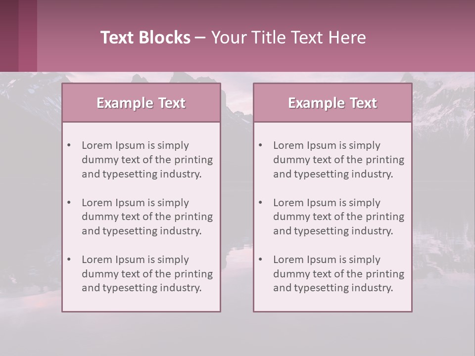 A Mountain Range Is Reflected In The Water Of A Lake PowerPoint Template